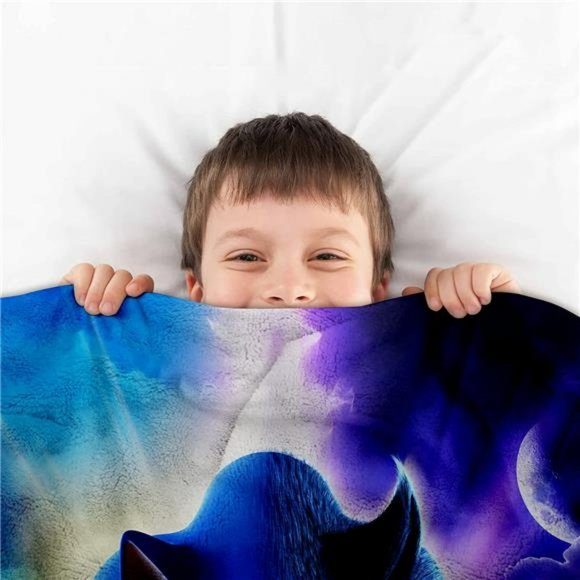 Flannel Blanket with Short Plush Pillowcase, Lightweight Throw Blanket, 40x50‘’ - Picture 6 of 7